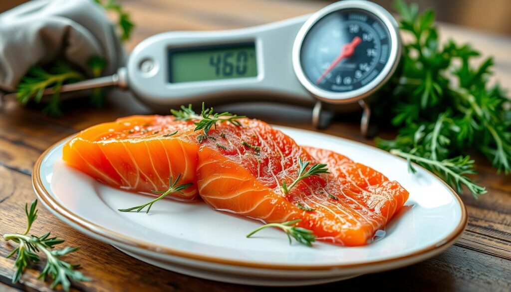 a plate of food with a scale and a measuring device